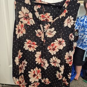 Torrid Black Floral Tank Top